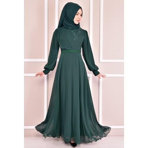 İnci Detay Abiye Zümrüt KBR10008