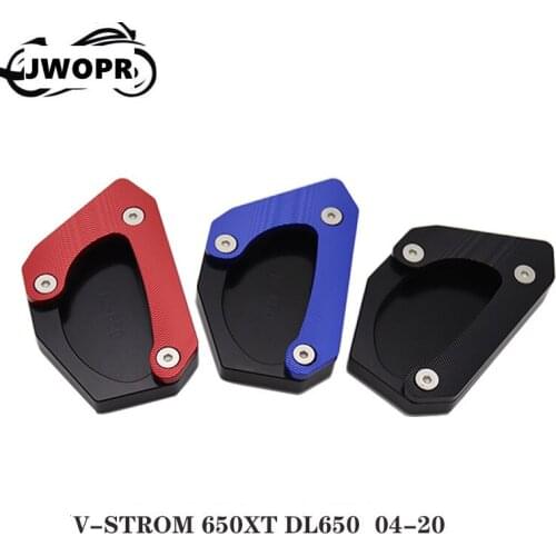 JWOPR Motorcycle Foot Pad Side Support Single Foot Support Cushion Modified Parts for Suzuki V-STROM 650XT DL650 04-20