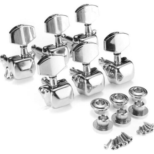 Semi-Closed 1-3 String Direction Message Guitar Knob Guitar Accessories Acoustic Guitar String Button Silver