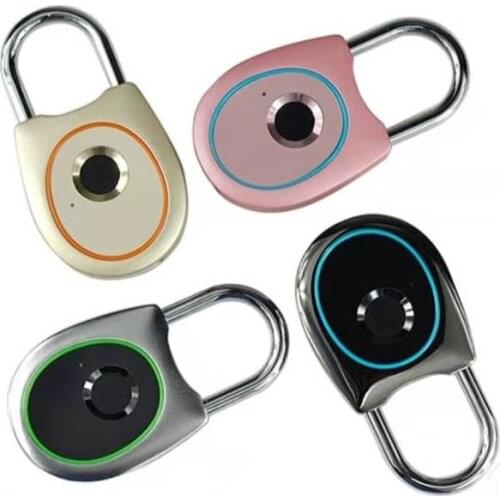 Portable Smart Fingerprint Padlock USB Rechargeable IP65 Waterproof Bag Luggage Case Lock