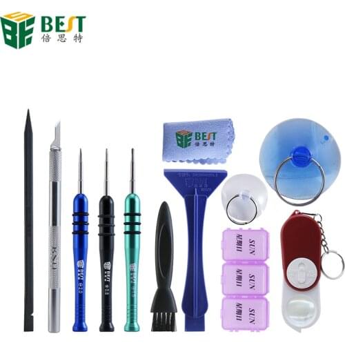 BST-607 12 in 1 Precision Magnetic Screwdriver opening tools kit for iPhone MacBook Mobile Phone Tablet PC Repair Tools Kit