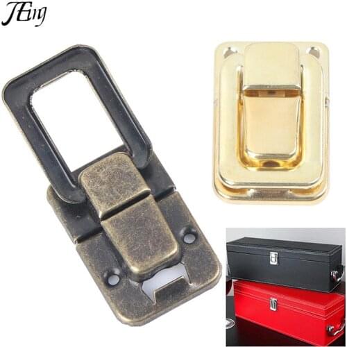 Retro Jewelry Chest Gift Wine Wooden Box Case Toggle Latch Suitcase Hasp Leather Bag Handbag Purse Closure Lock Hardware