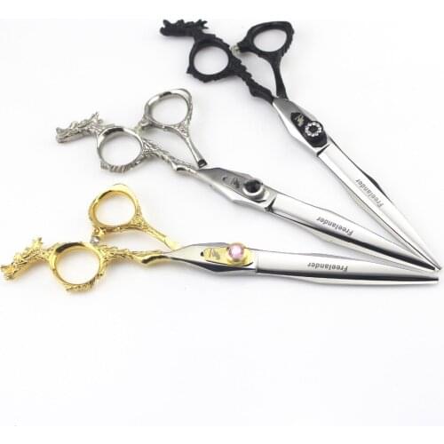 "7.0 Inch Dragon Handle Imported High-grade Hair Salon Special Scissors Durable Durable Hairdressing Tools Stainless Steel Type"