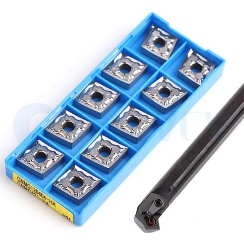 S20R S25S-MCWNR12 CNC Machine Tools Internal Turning Tool Holder +10Pcs CNMG120408 Carbide Blade Lathe Processing Steel Aluminum
