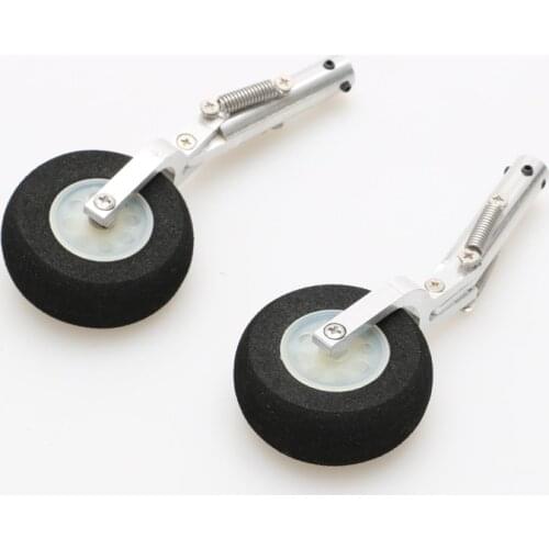 1pair Half-wheel Frame Shock-absorbing Landing Gear Dia 45mm Sponge Wheel Height 90/95/100/110/120/130/140/150mm Metal Parts