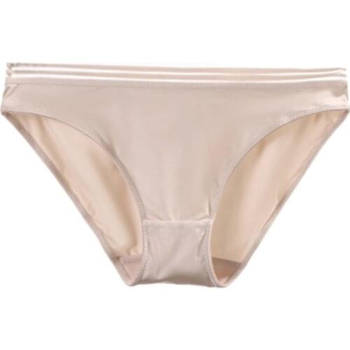 Sexy Ice Silk Panties Women Lingerie Antibacterial Crotch Underpant Female Seamless Low-Rise Underwear Intimates трусы женские