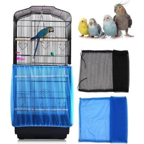 Universal Birdcage Cover Parrot Cage Birdseed Catcher Net Cover Dustproof Catcher Mesh Birdseed Net Guard 36x90cm Bird Cage