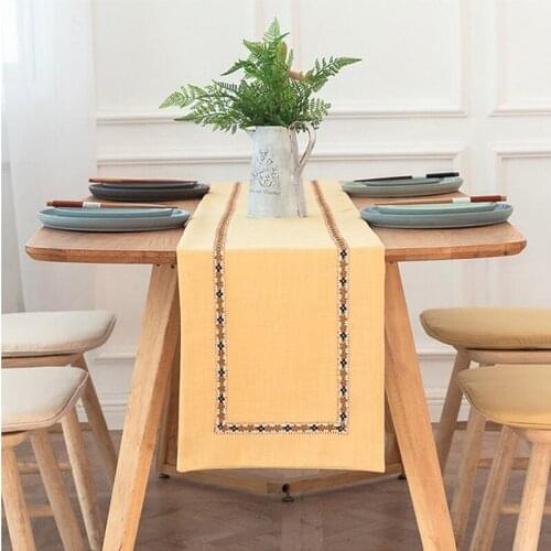 Embroided Table Runners chemin de table Table Runners for Wedding Party camino de mesa tafelloper Tablecloth Bed Flag Home