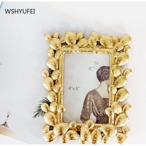 WSHYUFEI 6 inch resin photo frame Desktop decoration Cute picture album frame Vintage frame wall art Home office supplies
