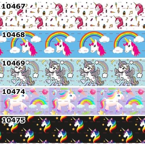 10yards - Different Sizes - Fashionable Cartoon Characters Style Printed Grosgrain Ribbon Handmade Materials