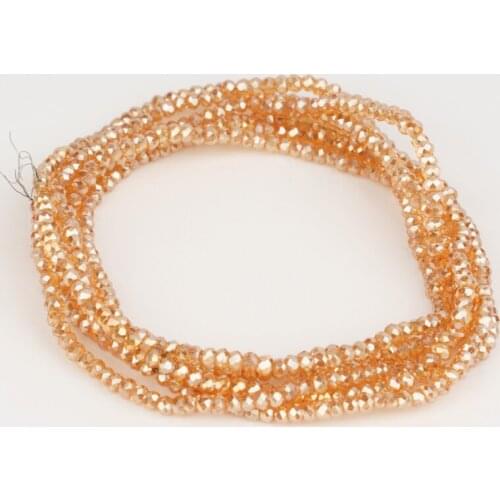 1mm 190pcs shiny AB orange Austrian cut crystal glass beads, bulk spacer beads, seed beads, used for DIY bracelet beads making