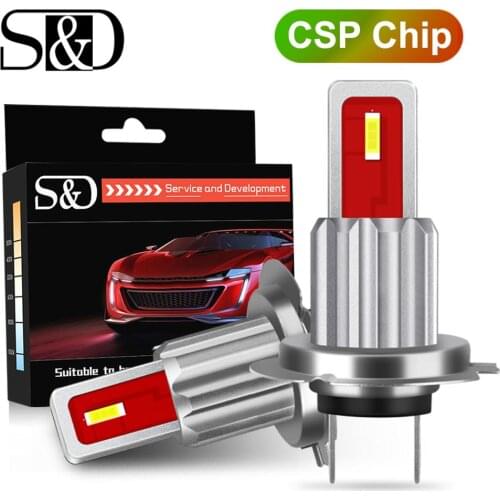 2Pcs H7 Led Bulb Fog Lights CSP Chips 3000K 6000K 8000K 12V White Blue Amber Day Running Car Lamp Auto Light 24V