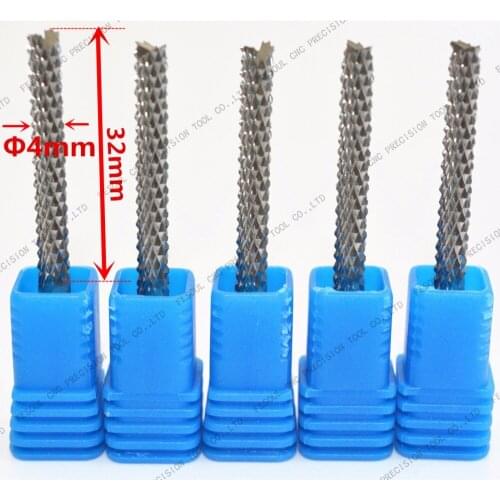 4mm*32mm,5pcs,Free shipping PCB End Mill,CNC machine Corn milling Cutter,Solid carbide tool,Circuit board,acrylic,carbon fibers