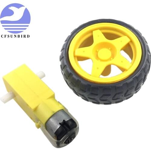 8set=16PCS/LOT Deceleration DC motor + supporting wheels , a / smart car chassis, motor / robot car wheels