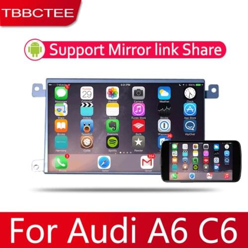 Android 2 Din Car radio Multimedia Video Player auto Stereo GPS MAP For Audi A6 A6L C6 2005~2011 Media Navi Navigation