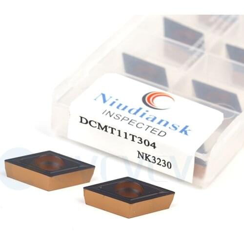 DCMT11T304 NK3230 DCMT11T308 CNC Turning Tool Carbide Insert Two-color Wearresistant Rhombus Cutting Blade Machining Steel Parts