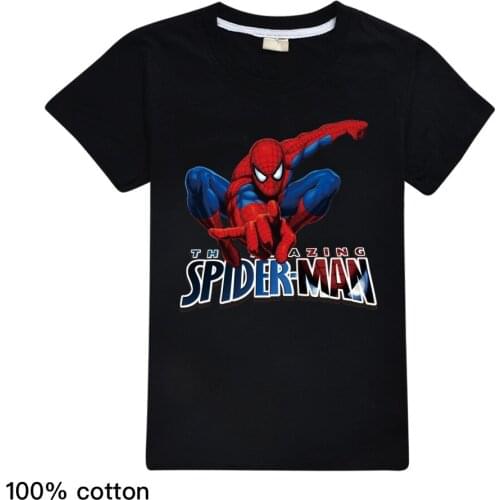 3-16Years Boys T Shirt Cartoon T-shirt For Baby Spiderman Boy Tshirt Short Sleeves Children Summer Clothes Toddler Boy Shirts