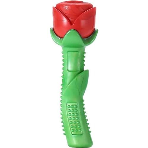 Dog Toy Pet Molar Stick Rubber Durable Teeth Clean Tool Rose Bone Dog Chew Toys For Small Dogs Toys Cleaning Pet Toys