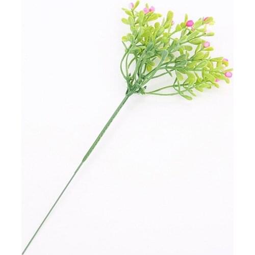 Artificial Milan Flowers Bouquet Vivid Green Leaves Wedding Party Decoration Fake Flowers Photo Props Simulated Milan Home Decor
