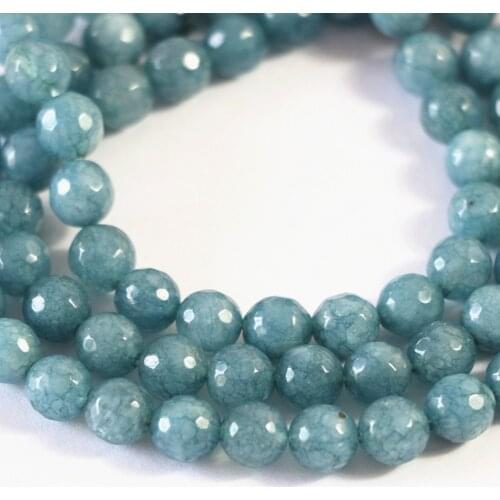 Classcial blue stone faceted jades loose beads 4 6 8 10 12mm hot sale high quality jewelry making 15inch B20