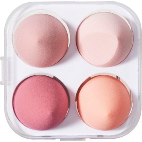 Cosmetic Puff With Box Dry Wet Use Makeup Foundation Sponge Beauty Face Care Tools Accessories Water-drop Shape Container