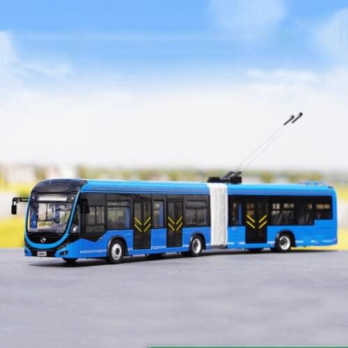 Diecast 1:42 Scale Bus Model Dual-Source Trolleybus BRT Bus Collection Vehicle Toy Souvenirs Gift Ornaments Display Decoration