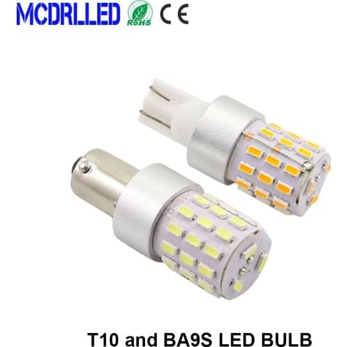 Mcdrlled Highlight Error Free 12v 24v Ba9s LED T4w H21w T10 Canbus For Car Reverse Lights Or Parking White Red Yellow