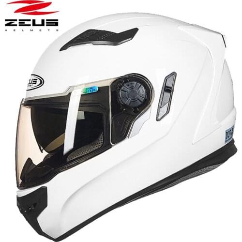 ZEUS ZS813 full face motorcycle helmet with double lens removable & washable motorbike helmets protective helmets DOT approved