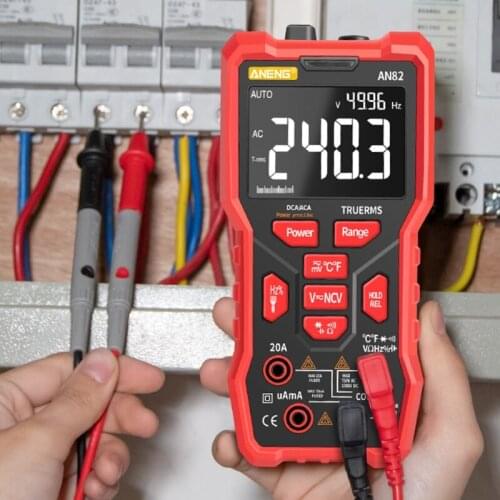 AN82 Multimeter 9999 Counts Tester AC/DC Voltage Ammeter DIY Transistor Capacitor NCV Testers True RMS Auto/Manual Test