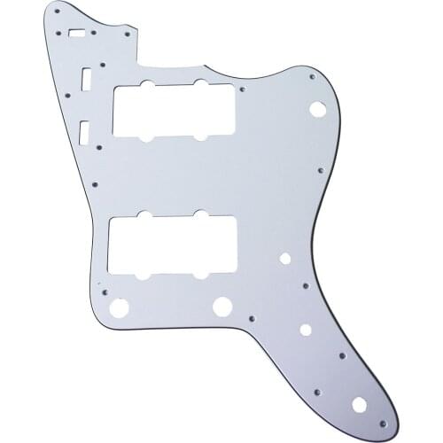 Pleroo Custom Guitar pickgaurd Scratch Plate - For Japan Jazzmaster Guitar Pickguard, 3 Ply White
