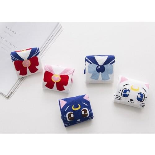 2020 New ladys cotton socks Sailor Girl cartoon boat socks sweet interesting creative breathable family style