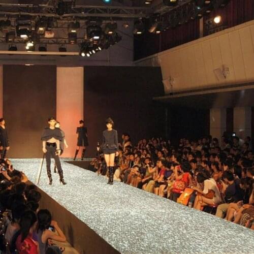 New Arrival Luxury Silver Pearlescent Carpet T Station Aisle Runner For Wedding Decor Site Layout 10m /lot