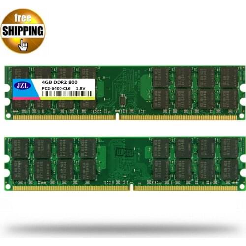 JZL Memoria PC2-6400 DDR2 800MHz / PC2 6400 DDR 2 800 MHz 4GB LC6 240PIN Non-ECC Desktop PC Computer DIMM Memory RAM For AMD CPU
