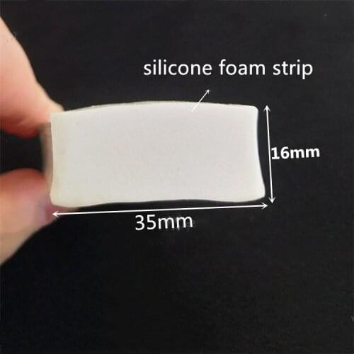 Silicone Foam Strip Heat Insulation Bar 35mm x 16mm 35x16mm 1 Meter Ivory White