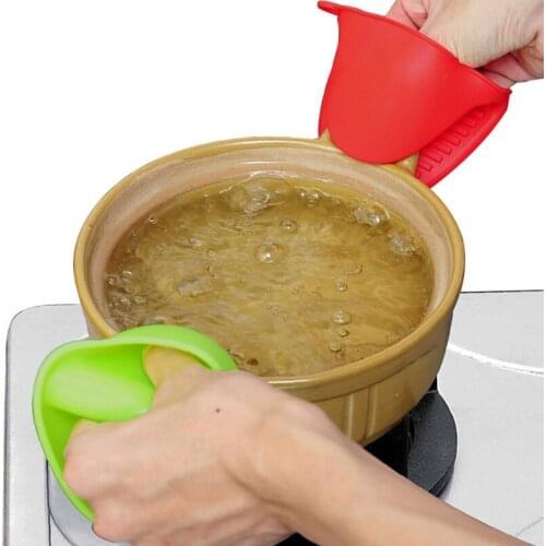 Silicone Pot Clips Insulated Heat Hot Plate Clip 1 PCS Microwave Oven Gloves Thicken Anti-scald Kitchen Organizer Tools Cocina