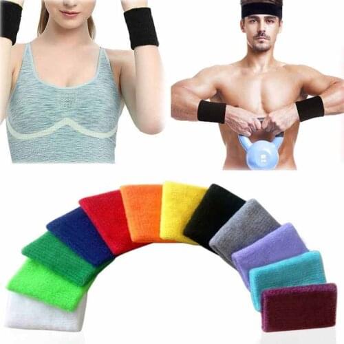 Sports Wristbands Men Women Sweatband Hand Band Sweat Wrist Support Brace Wraps Guards For Gym Volleyball Basketball Teennis
