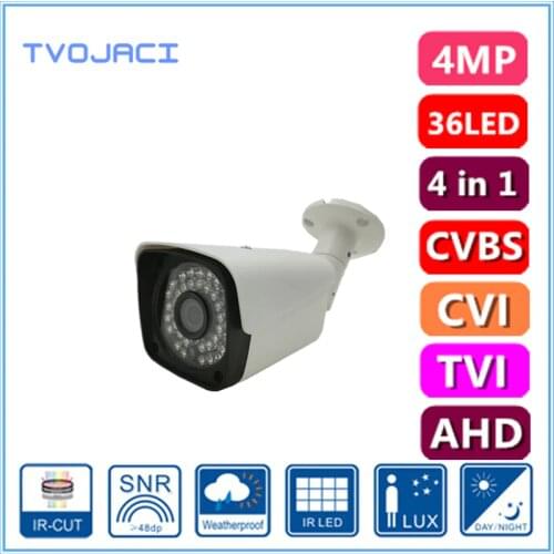 Waterproof Camera AHD Analog High Definition 1/3'' CMOS 4.0MP AHD/TVI/CVI/CVBS 4IN1 CCTV Camera IR Cut Fiter Security Outdoor