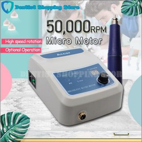 50,000RPM High Quality Micromotor Non-Carbon Brushless Dentista Tooth Jewelry Polishing Equipamento by Foot Pedal Lab Drill