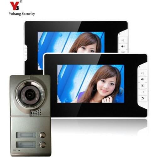 Yobang Security freeship 7-inch TFT LCD building video intercom system doorbell villa door intercom with High Definition Camera