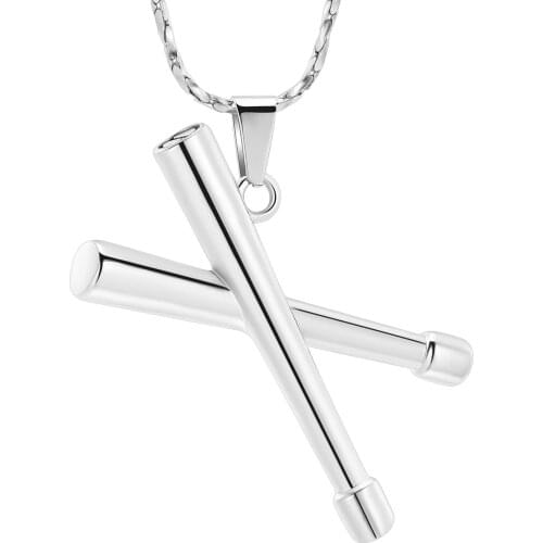 Musical Instrument Memorial Jewelry For Women Men Drumstick Stainless Steel Cremation Urn Necklace Keepsake Pendant