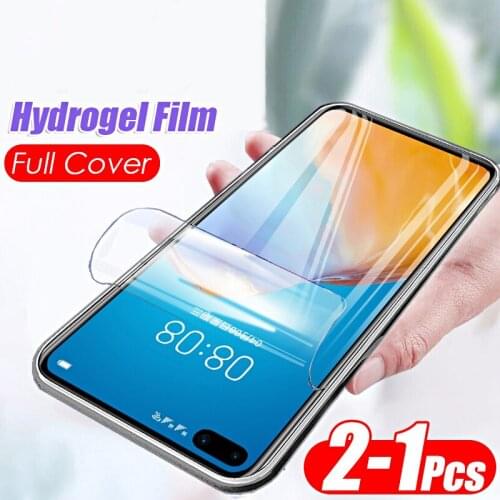 2-1PCS Screen Protector Hydrogel Film For Huawei P40 Lite E Protective Film For Huawei P40 Pro P40Pro Plus p40lite e Not Glass