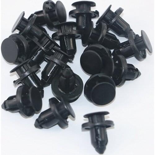 50pcs 8mm Auto Fasteners Rivets Clips Car Bumper Door Panel Fender Liner Clips Retainer for Mitsubishi Honda Nissan