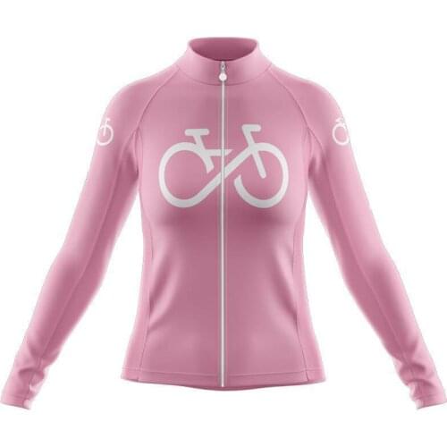 Womens Cycling Jersey Long Sleeve Pink Cycling Shirt Top Mountain Bike Clothing equipaciones de ciclismo Mujer Bicycle Clothes