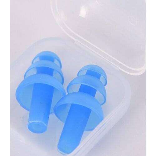 1Pair Soft Silicone Swimming Ear Plugs Sound Noise Reduction Earplug With Retail Box for Swim Sleep Snoring