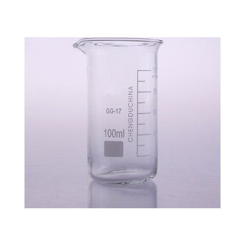 100ml Tall Form Beaker Chemistry Laboratory Borosilicate Glass Transparent Beaker Thickened with spout