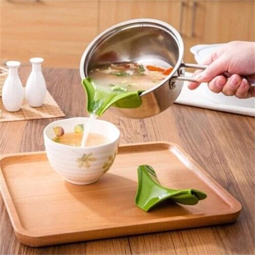 2017 New Kitchen Gadgets Leak Soup Deflector Anti-spill Liquid Diversion Mouth Cook Parts