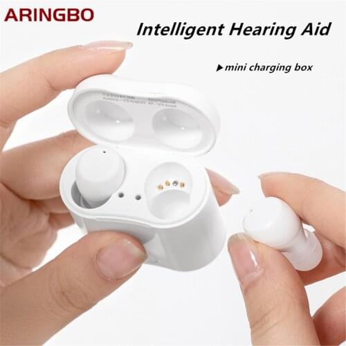 2021 Best USB Rechargeable Hearing Aids Intelligent Program Memory Medical NoNoise One-Click Operation Hearing Aid 1 Pair
