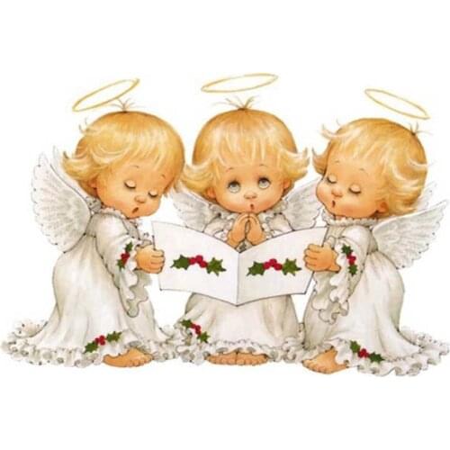 Angel Girl Landscape DIY Embroidery 11CT Cross Stitch Kits Needlework Craft Set Printed Canvas Cotton Thread Dropshipping