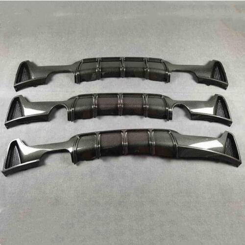 Car Rear Diffuser For F10 F30 F32 F33 F36 F80 M3 F80 M4 F82 F83 G30 G38 ABS Carbon Look Bodykit Bumper Rear Spoiler Lip