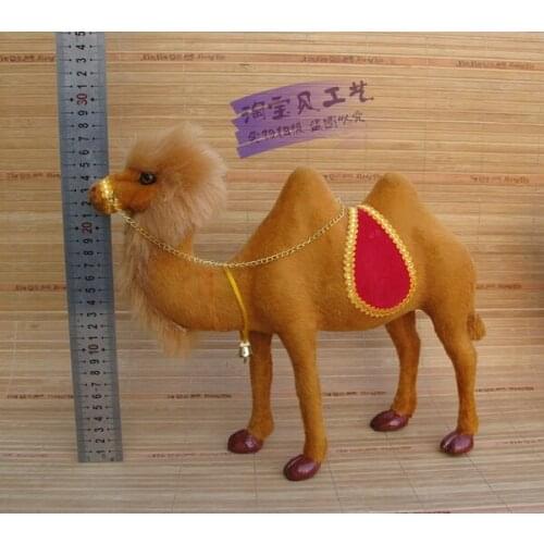 Big creative simulation camel toy resin and fur lovely camel doll gift about 33x10x26cm 2475